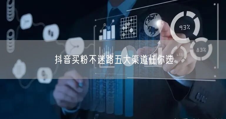 抖音买粉不迷路五大渠道任你选