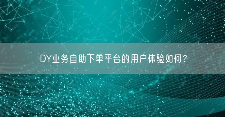 DY业务自助下单平台的用户体验如何？