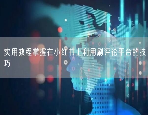 实用教程掌握在小红书上利用刷评论平台的技巧