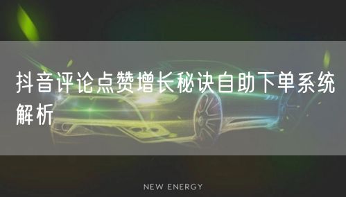 抖音评论点赞增长秘诀自助下单系统解析
