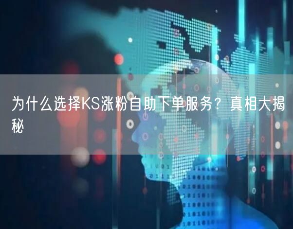 为什么选择KS涨粉自助下单服务？真相大揭秘