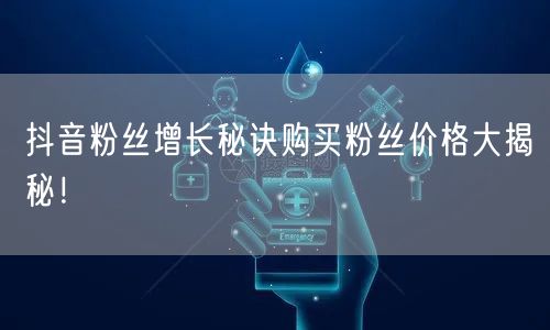 抖音粉丝增长秘诀购买粉丝价格大揭秘！