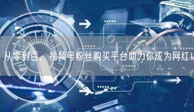从零到百，视频号粉丝购买平台助力你成为网红！