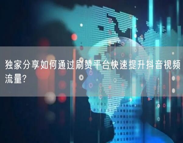 独家分享如何通过刷赞平台快速提升抖音视频流量?