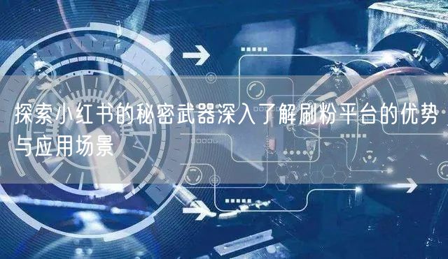 探索小红书的秘密武器深入了解刷粉平台的优势与应用场景