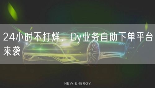 24小时不打烊，Dy业务自助下单平台来袭