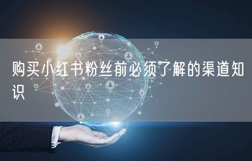 购买小红书粉丝前必须了解的渠道知识