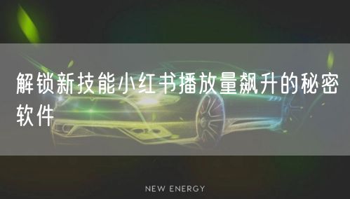 解锁新技能小红书播放量飙升的秘密软件