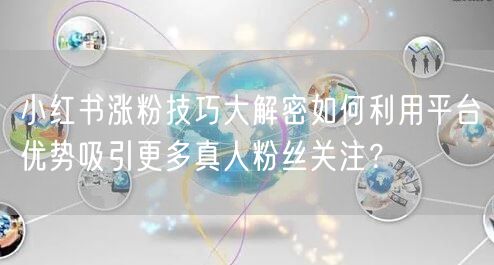 小红书涨粉技巧大解密如何利用平台优势吸引更多真人粉丝关注？